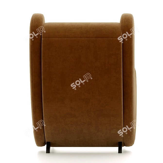 Luxury Cadillac Armchair with Pouf 3D model image 20