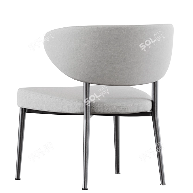 Minotti Mills Low Chair Set 3D model image 2