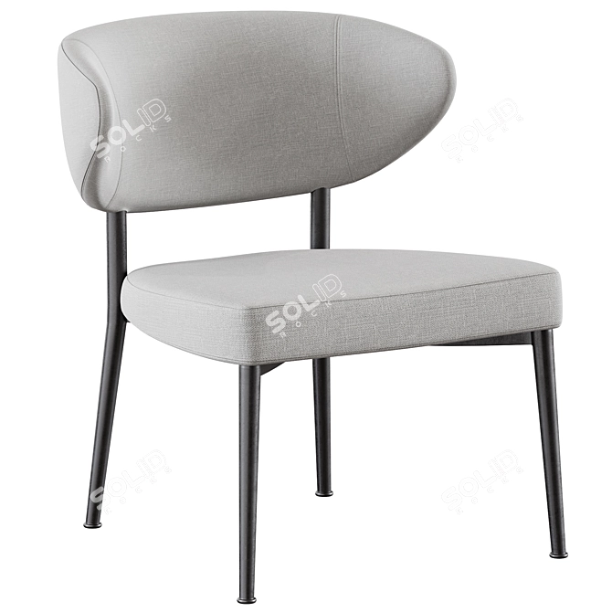 Minotti Mills Low Chair Set 3D model image 3