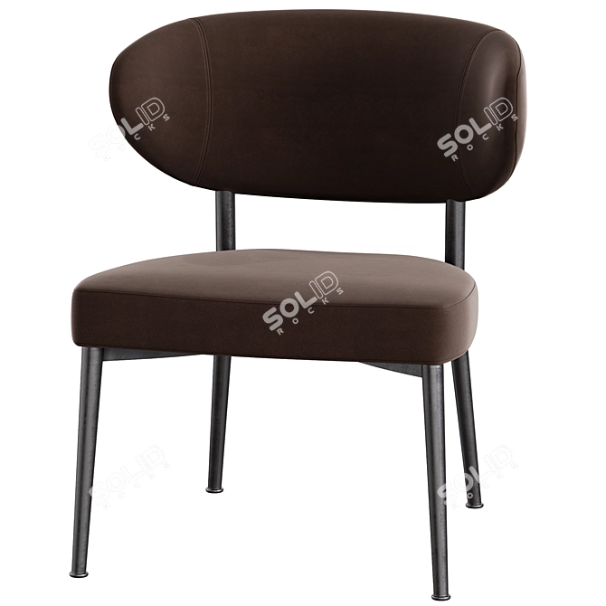 Minotti Mills Low Chair Set 3D model image 4