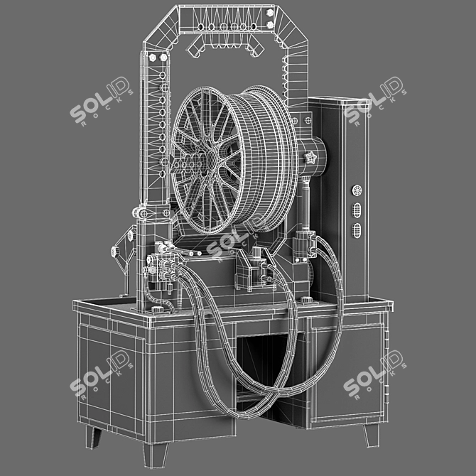 Wheel Rim Repair Stand 3D model image 4