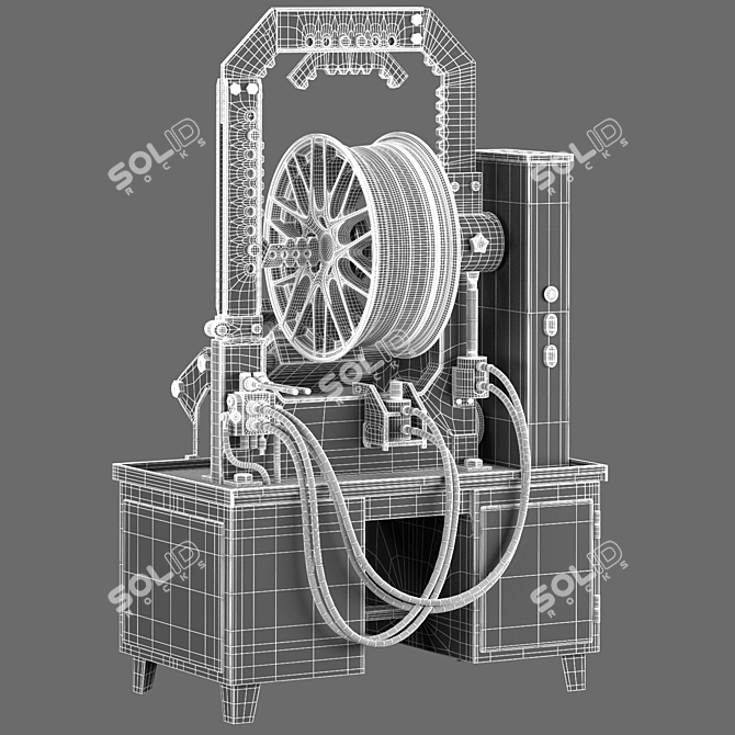 Wheel Rim Repair Stand 3D model image 5