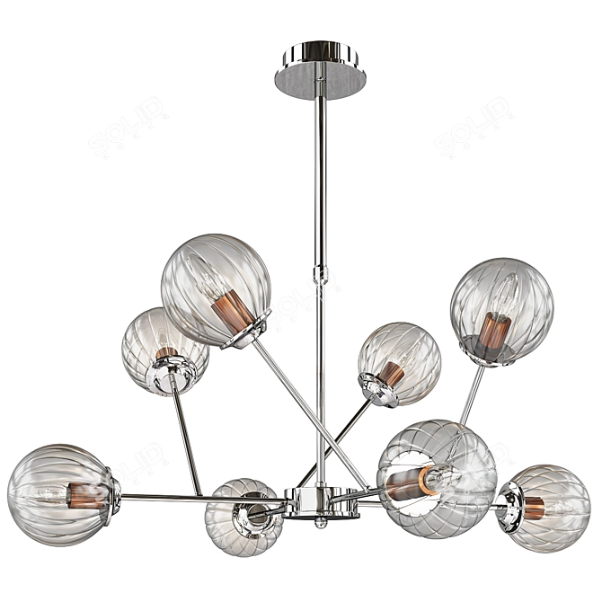 Minimalist Modern Proto Chandelier 3D model image 1
