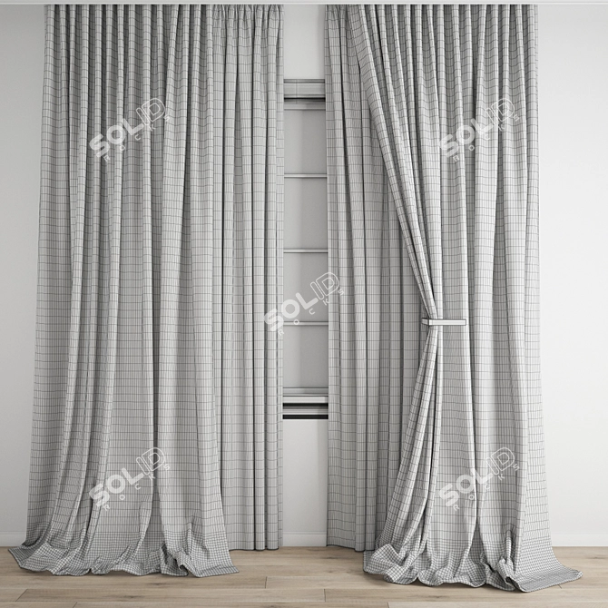 Polygonal Curtain Model with Textures 3D model image 3