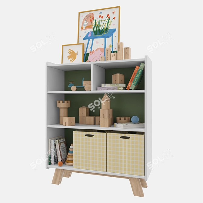 Kids Room Decor Set 3D model image 1