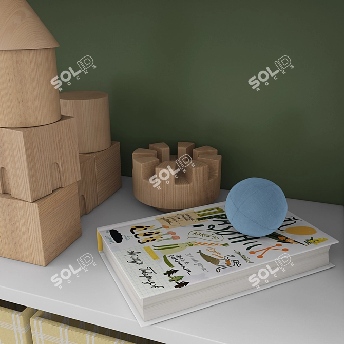 Kids Room Decor Set 3D model image 4