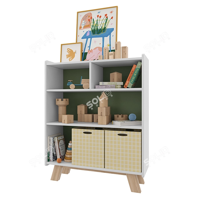 Kids Room Decor Set 3D model image 8