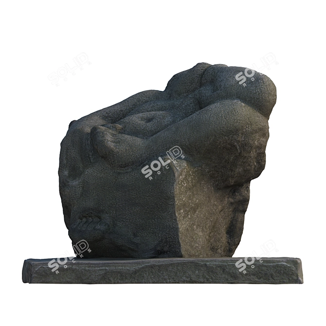  Dreaming Stone Sculpture 3D model image 5