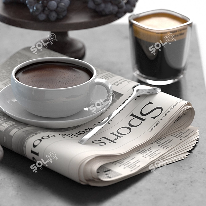 Modern Coffee Set 3D Models 3D model image 2