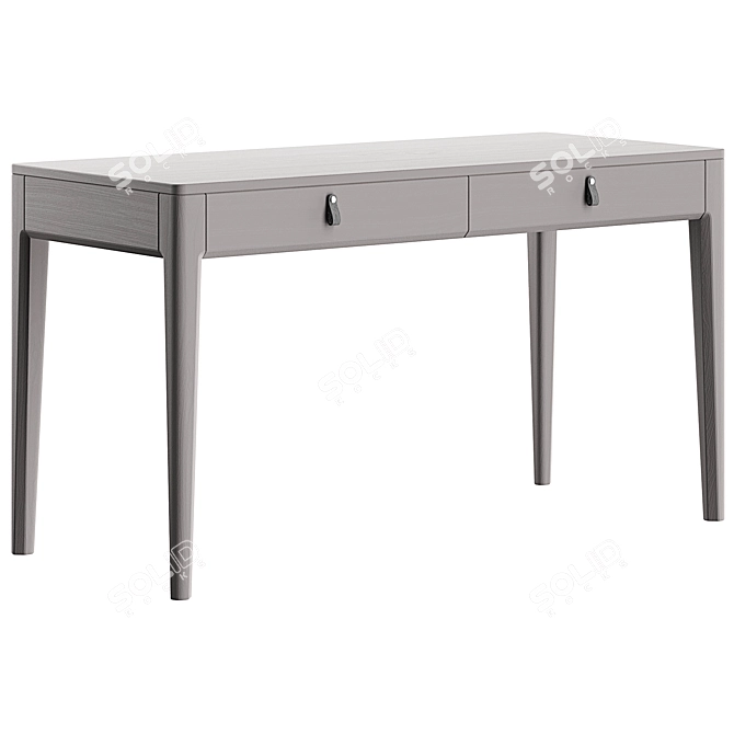 Modern Work Desk in Grey 3D model image 1