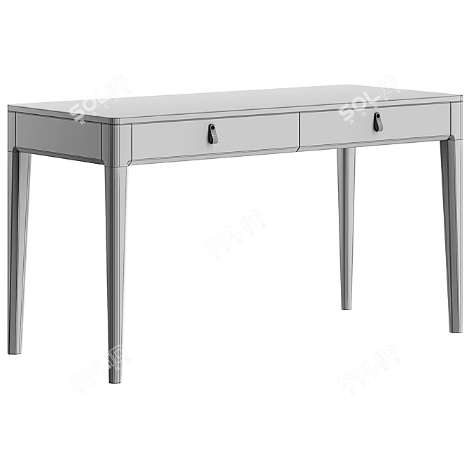 Modern Work Desk in Grey 3D model image 6