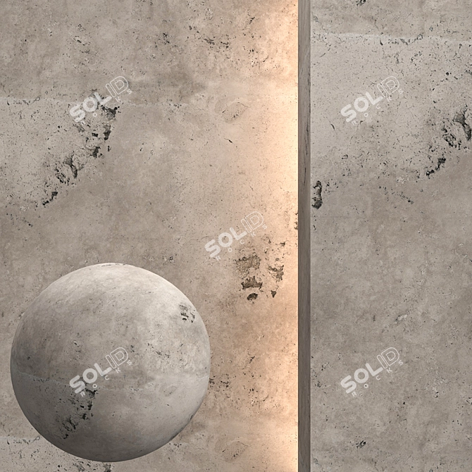 Seamless Stone Texture Set 3D model image 1