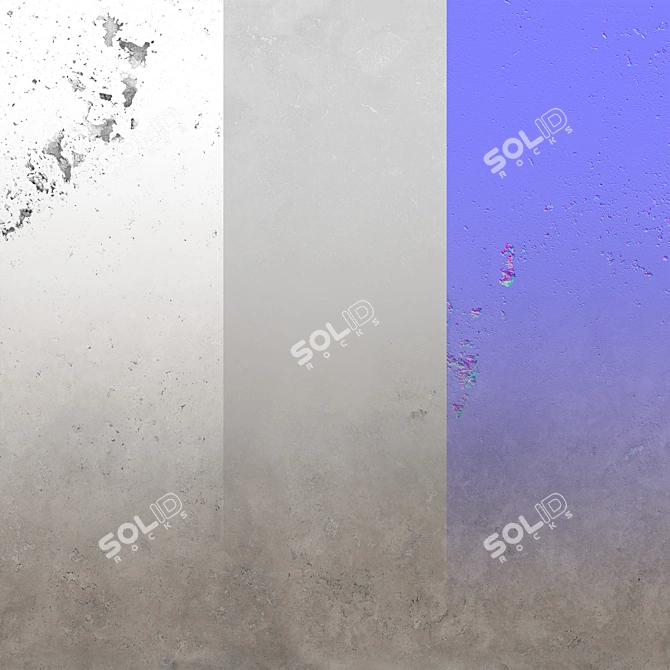 Seamless Stone Texture Set 3D model image 2