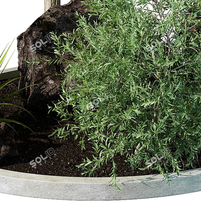 Stylish Outdoor Plant 3D Model 3D model image 3