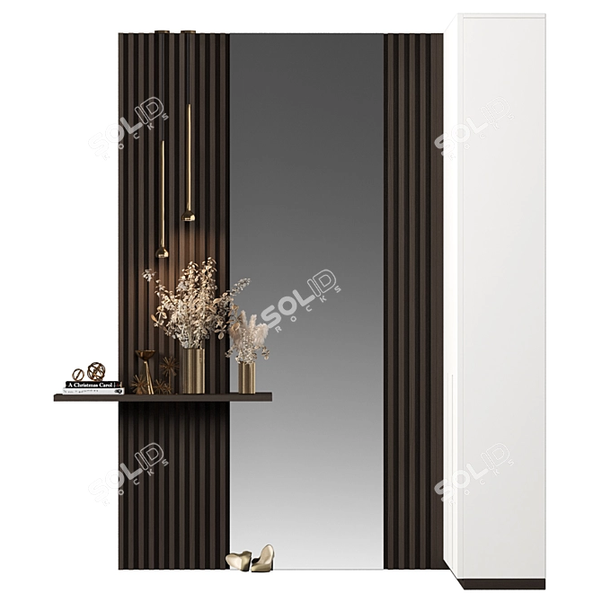 Modern Wood Hallway Composition 3D model image 3