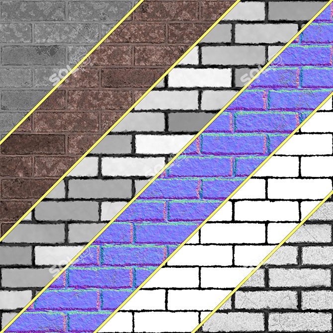 High-Quality Brick Texture Pack 3D model image 3