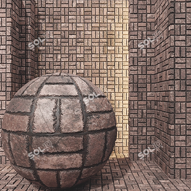 Seamless Brick Texture 4K PBR 3D model image 1