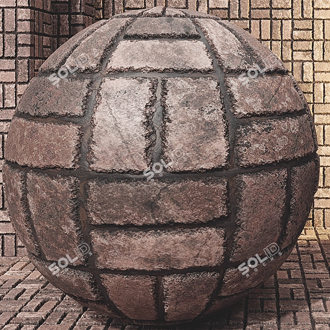 Seamless Brick Texture 4K PBR 3D model image 2