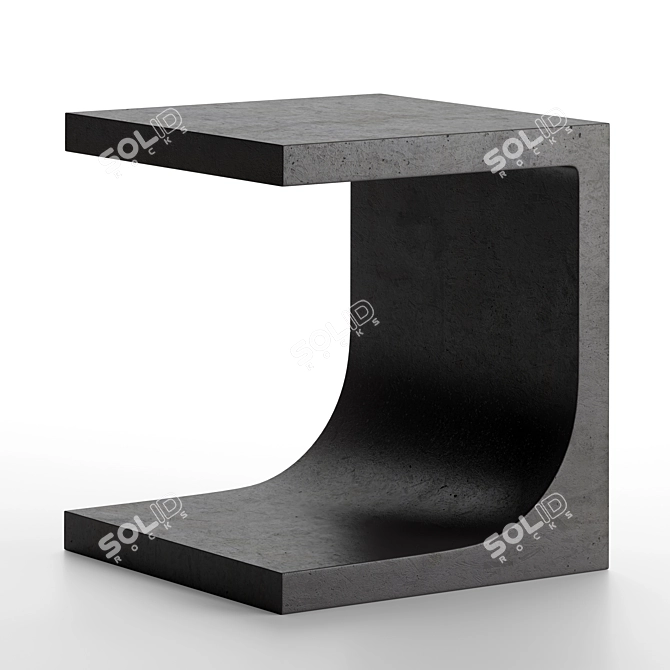 Modern Cement Accent Side Table 3D model image 1