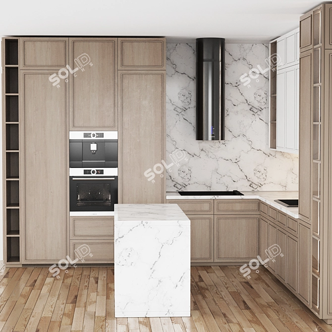 Modern Kitchen Appliance Set 3D model image 3