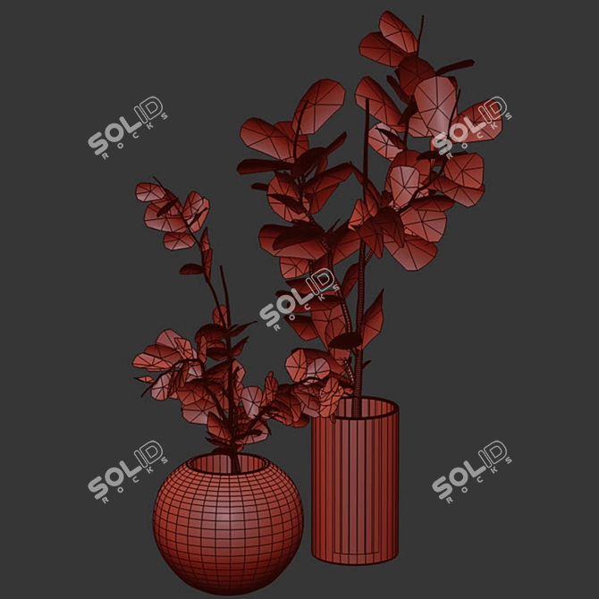 Modern Minimalist Interior Plant 07 3D model image 5