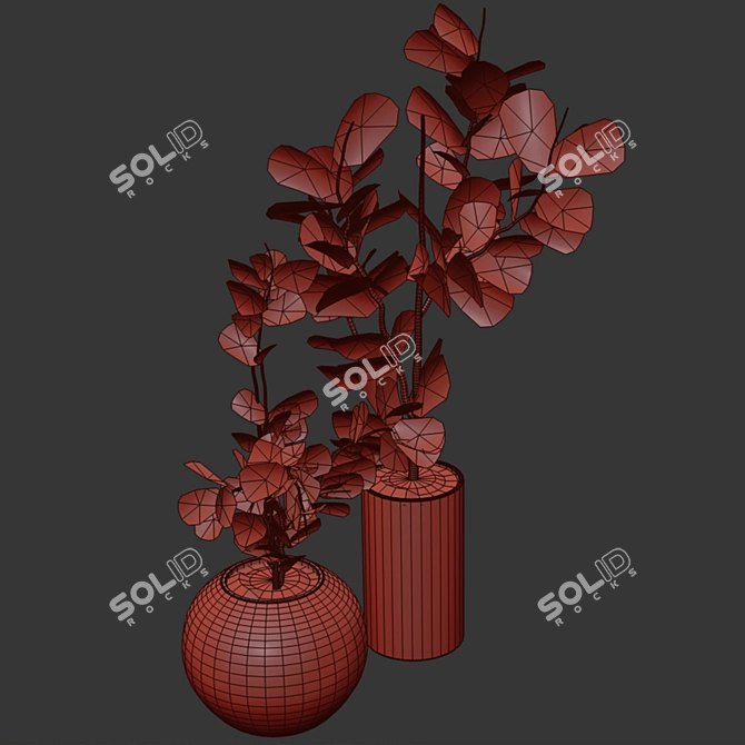 Modern Minimalist Interior Plant 07 3D model image 9