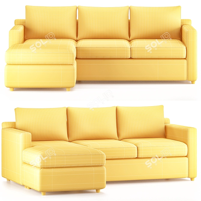 Barrett II Sectional 3D Model 3D model image 2