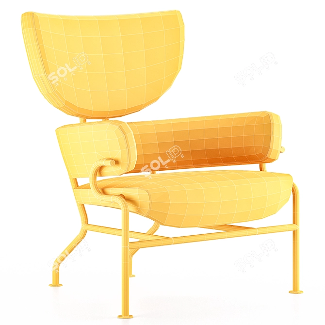 Modern Cassina Armchair 3D Model 3D model image 2