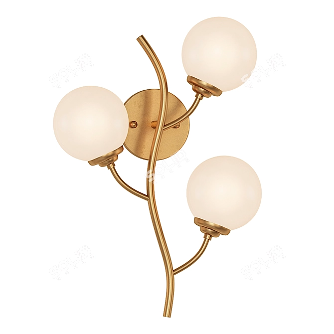 Elegant Grapes Wall Lamp 3D model image 1