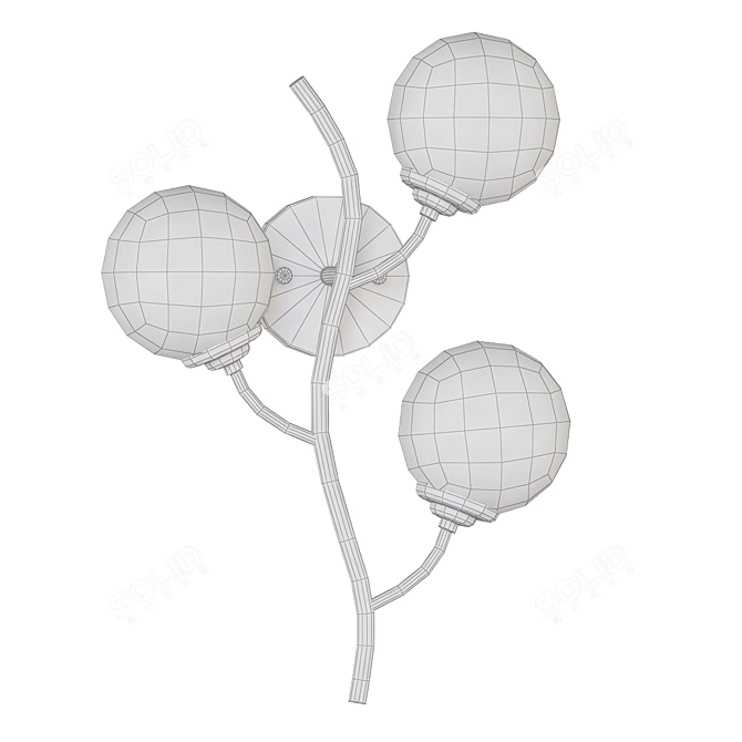 Elegant Grapes Wall Lamp 3D model image 2