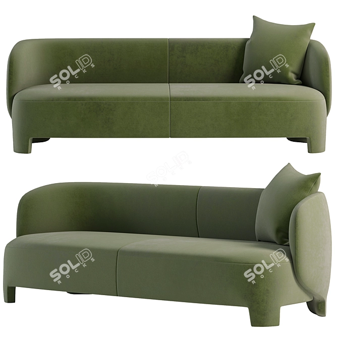 Modern Chic TARU Sofa by Ligne Roset 3D model image 2