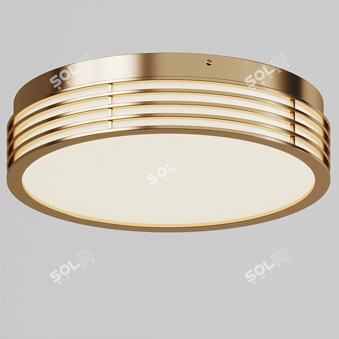 Modern Geometric Marue LED Surface Mount 3D model image 3