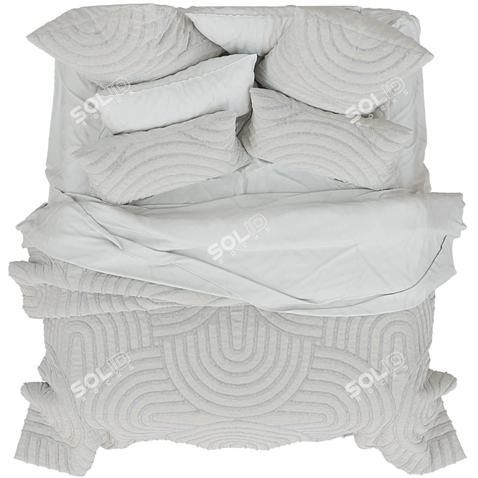 Natural Tufted Quilt Cover - Adairs 3D model image 3