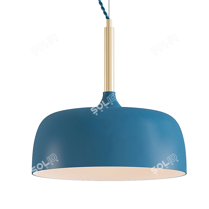 Sapphire Sky Brass Pendant Light 3D model image 1