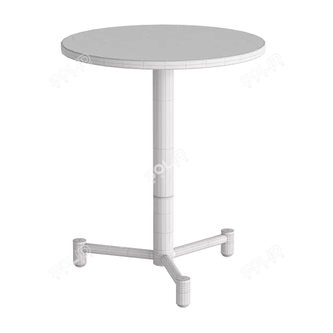 Scratch-Resistant Marble Dining Table 3D model image 4