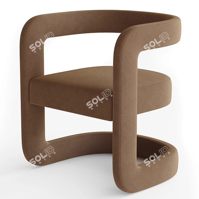 Alton Dining Chair by RH 3D model image 5