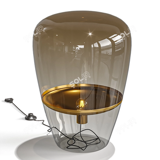 Blown Glass Balloons Lamp 3D model image 2