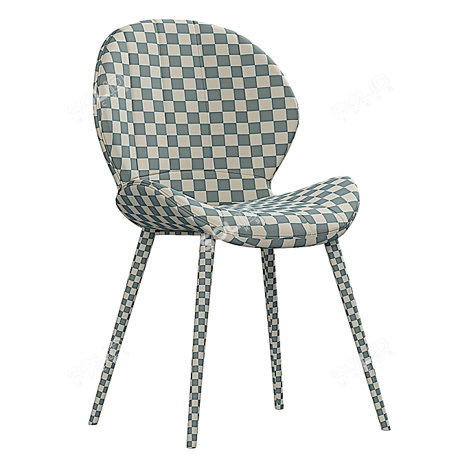 Plush Mika Kitchen Chair 3D model image 4