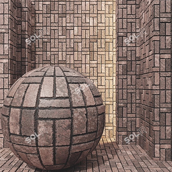 High-Quality Seamless Brick Textures 3D model image 1