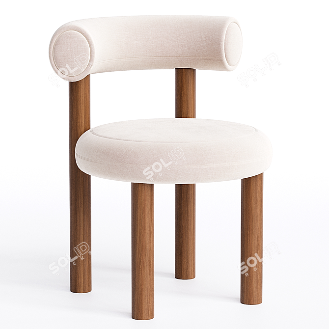 Modern Fat Dining Chair 2014 3D model image 1