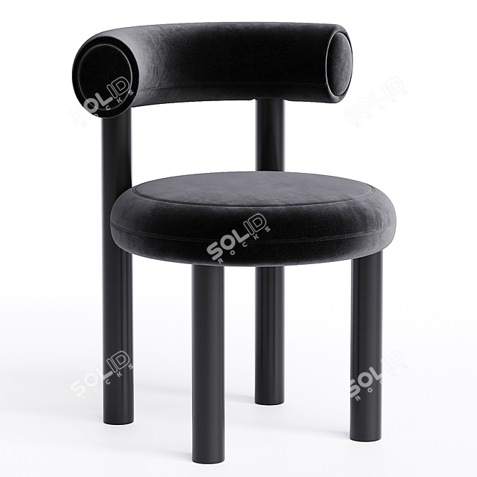 Modern Fat Dining Chair 2014 3D model image 2