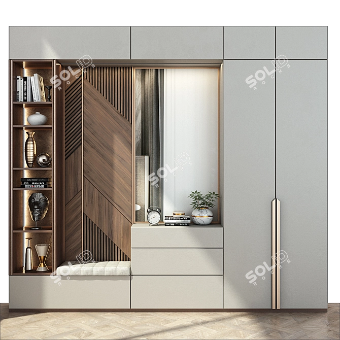 Modern TV Wall Decor MLK-13 3D model image 1