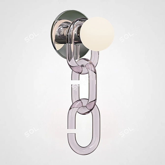 Chain Wall White Wall Light 3D model image 2