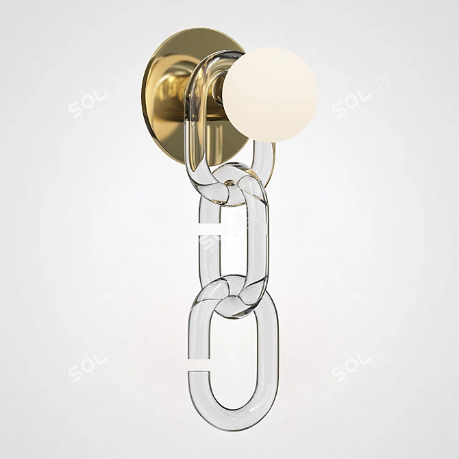 Chain Wall White Wall Light 3D model image 3