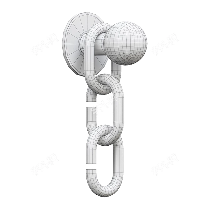 Chain Wall White Wall Light 3D model image 5