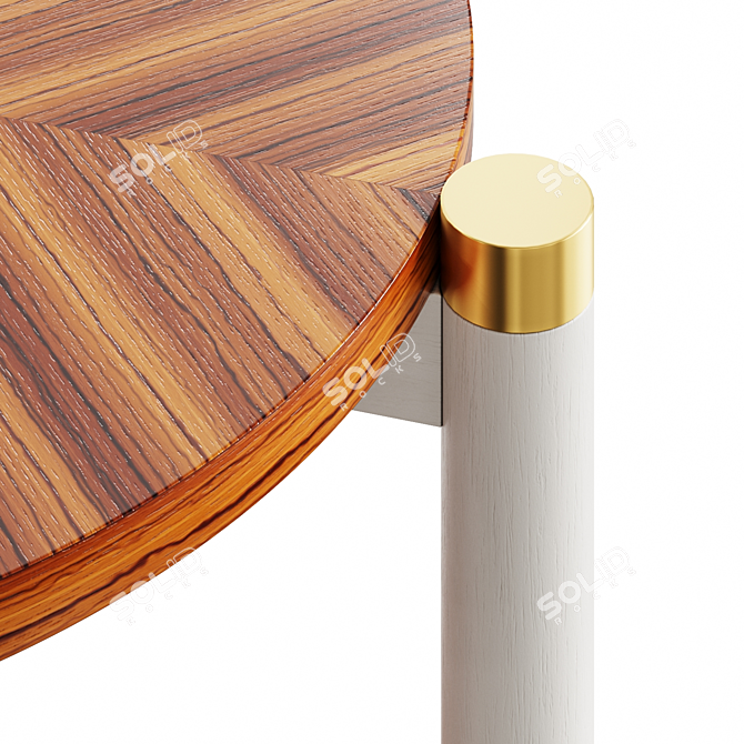 Symmetrical Marquetry Side Table 3D model image 6