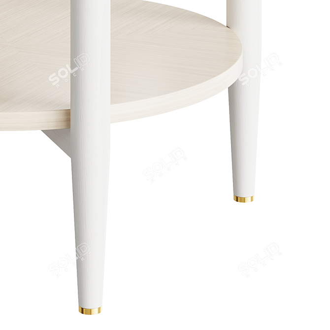 Symmetrical Marquetry Side Table 3D model image 8