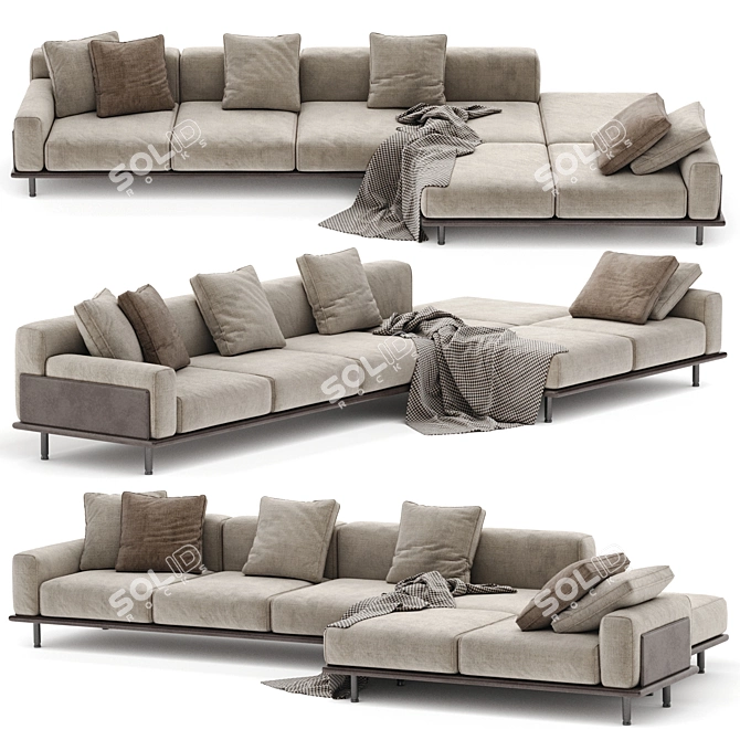 Meridiani Timothy Sofa: Spacious Elegance 3D model image 1