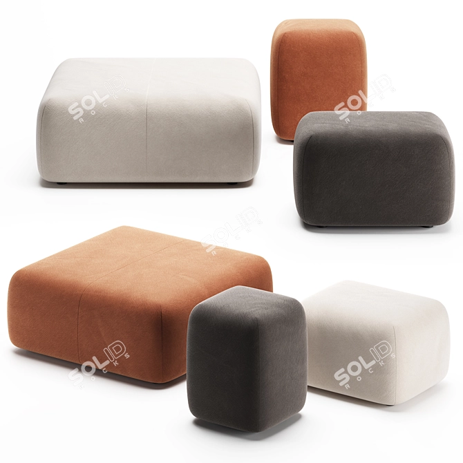 Viccarbe SEASON Pouf Collection 3D model image 1