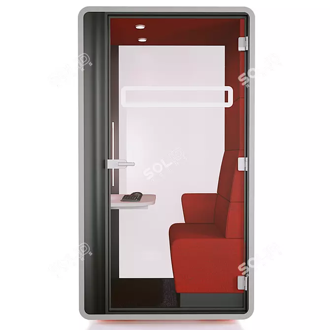 HushHybrid: Versatile Mobile Workplace 3D model image 2